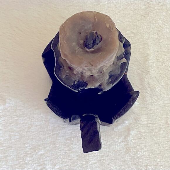 Vintage Hand Carved Wooden Candle Holder Handle Candlestick - Picture 4 of 11